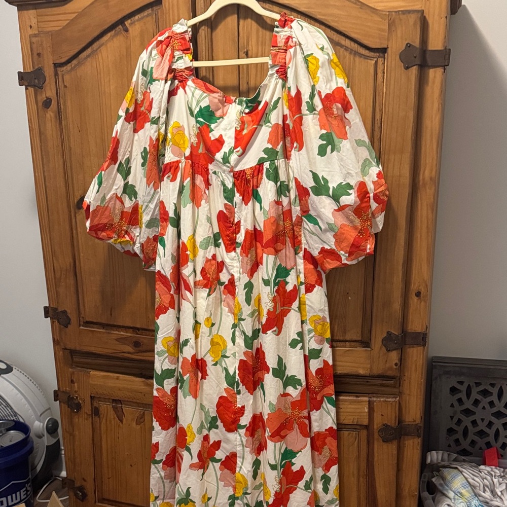 Vibrant Floral Long Sleeve Dress - Picture 5 of 5